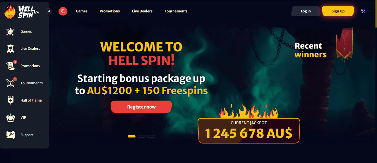 HELLSPIN Casino welcome bonuses