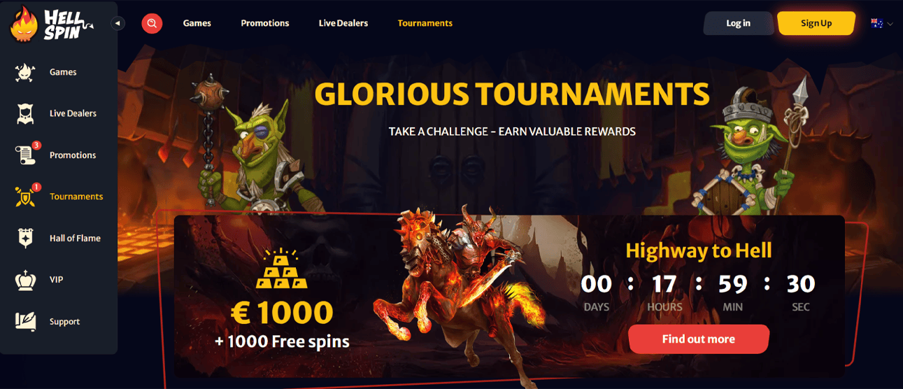 HELLSPIN Casino tournaments